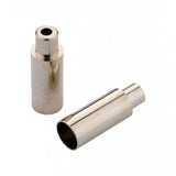 Jagwire End caps Open - 5mm Brake to 4mm Road Cable Stops - Brass Silver 100 Pack