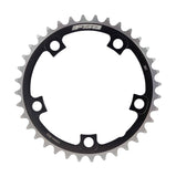 FSA Pro Road 2x11 Speed chainring set with 36T black anodized finish and 5-hole mounting for bicycle components.