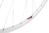 KX Wheels KX Hybrid 700C front wheel with single-wall rim, 36 spokes, quick release, suitable for bicycle components.