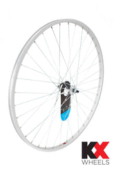 KX Wheels KX Road 27x1.25 inch silver single-wall front wheel rim with solid axle and rim brake for bicycle components