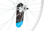 KX Wheels KX Road 27x1 1/4" silver singlewall solid axle front wheel rim with brake compatible for bicycles.