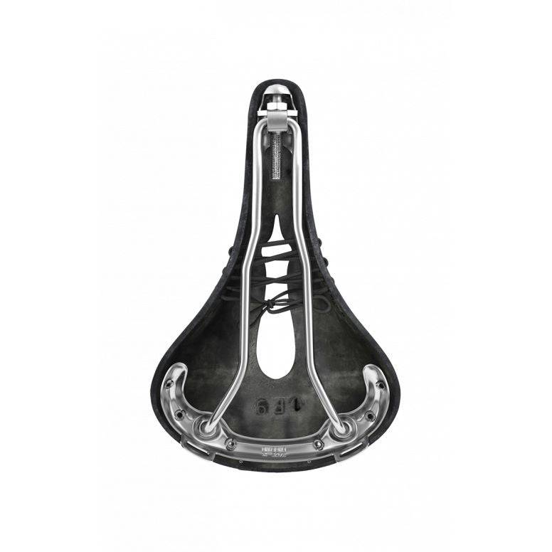 Brooks B17 Carved saddle with cut-out design, showcasing ergonomic pressure relief and classic leather craftsmanship.