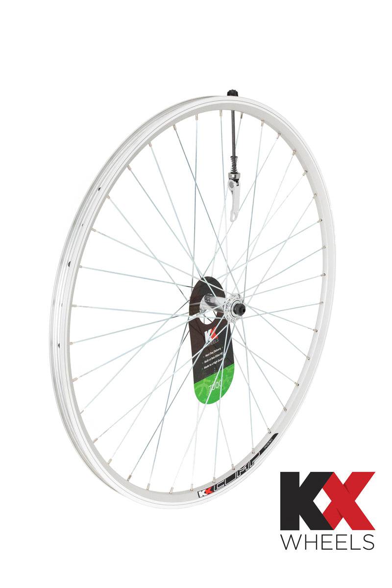 KX Wheels KX Hybrid 700C front wheel rim with double-wall design and quick release axle for bike components