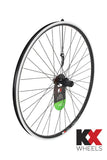 KX Wheels KX Hybrid 700C rear cassette wheel with double-wall rim, quick release, 135mm spacing, suitable for bike components