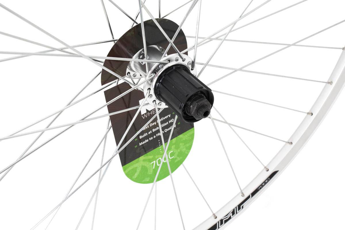 KX Wheels KX Hybrid 700C rear cassette wheel with double-wall rim, quick release, 135mm spacing, suitable for component upgrades.