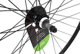 KX Wheels KX Hybrid 700C rear wheel with double-wall rim, screw-on hub, black finish, 36-hole for bicycle components