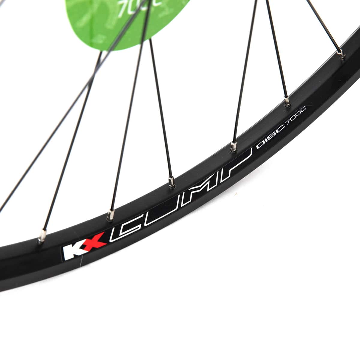 KX Wheels KX Hybrid 700C rear double-wall wheel with quick-release, 6-bolt disc brake, black bike wheel component