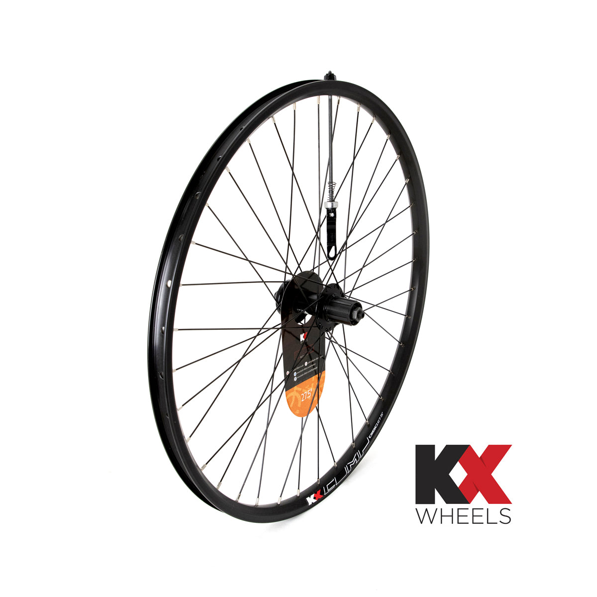 KX-MTB-27.5"-650B-Doublewall-Q/R-Cassette-Wheel-Disc-Brake-in-Black-(Rear)