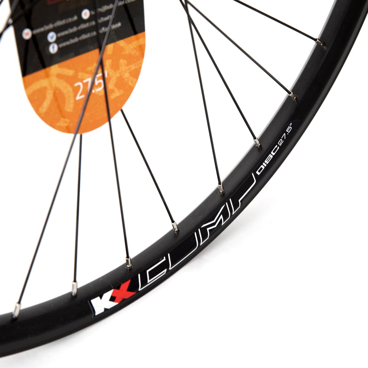 KX Wheels MTB 27.5-inch 650B rear cassette wheel with disc brake, quick-release, double-wall rim, 36H, black finish