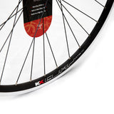 KX MTB 29-inch rear double-wall wheel rim with quick-release and screw-on brake compatible in black, designed for mountain biking.