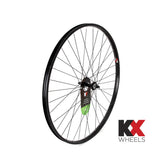 KX Wheels KX Hybrid 700C front wheel with singlewall rim and solid axle, designed for hybrid bikes, bike components.