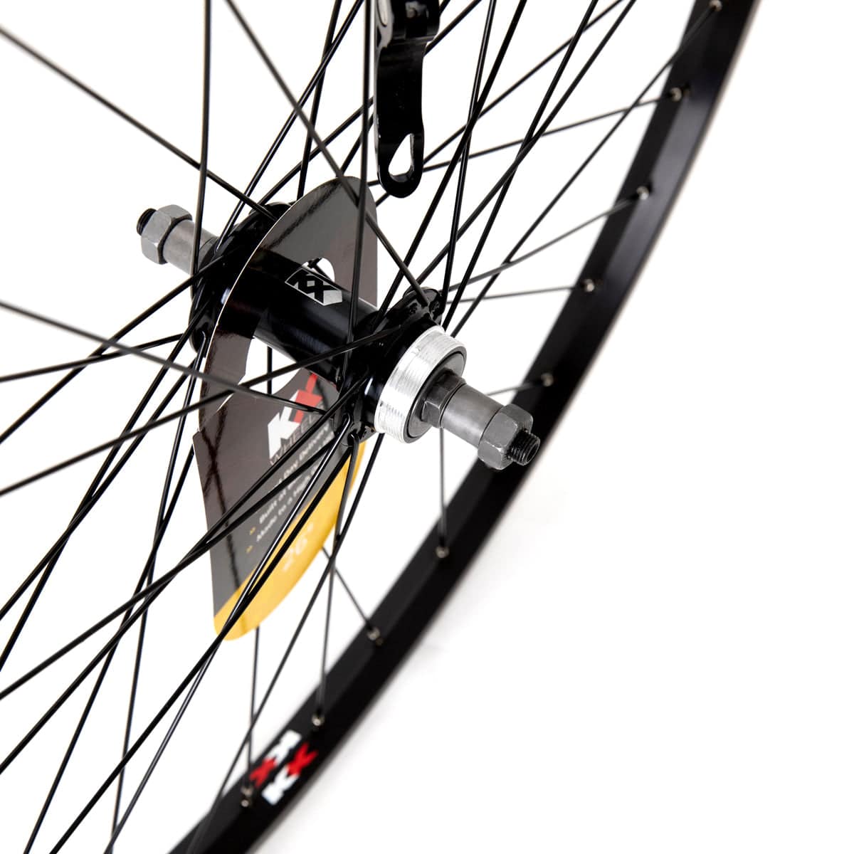 KX Wheels MTB 26" rear singlewall rim with quick-release screw-on brake compatible with mountain bikes, component wheel rim.