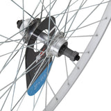 KX Wheels silver KX Road 27 x 1 1/4" single-wall rear wheel rim with rim brake, quick release screw-on hub, bike component