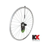 KX Wheels KX Road 700C doublewall rear cassette wheel rim with quick release, 36 spokes, suitable for 8-10 speed bikes