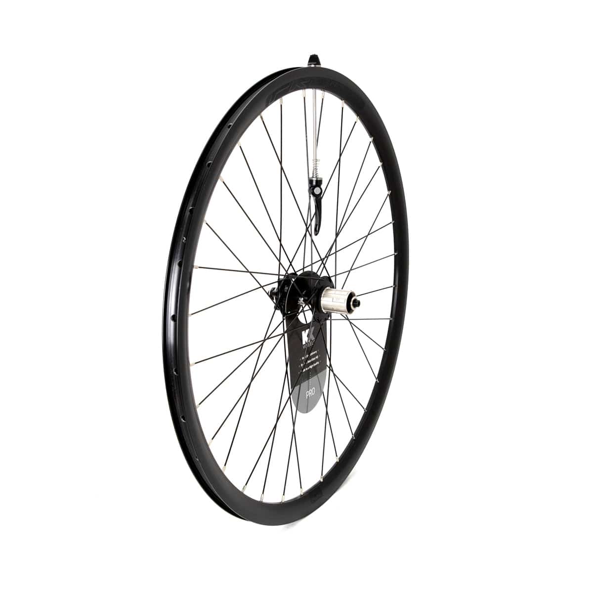 KX Wheels KX Pro Road 700C quick-release disc sealed bearing wheels for 10-11 speed Shimano bikes, showing the wheel with disc brake rotor.