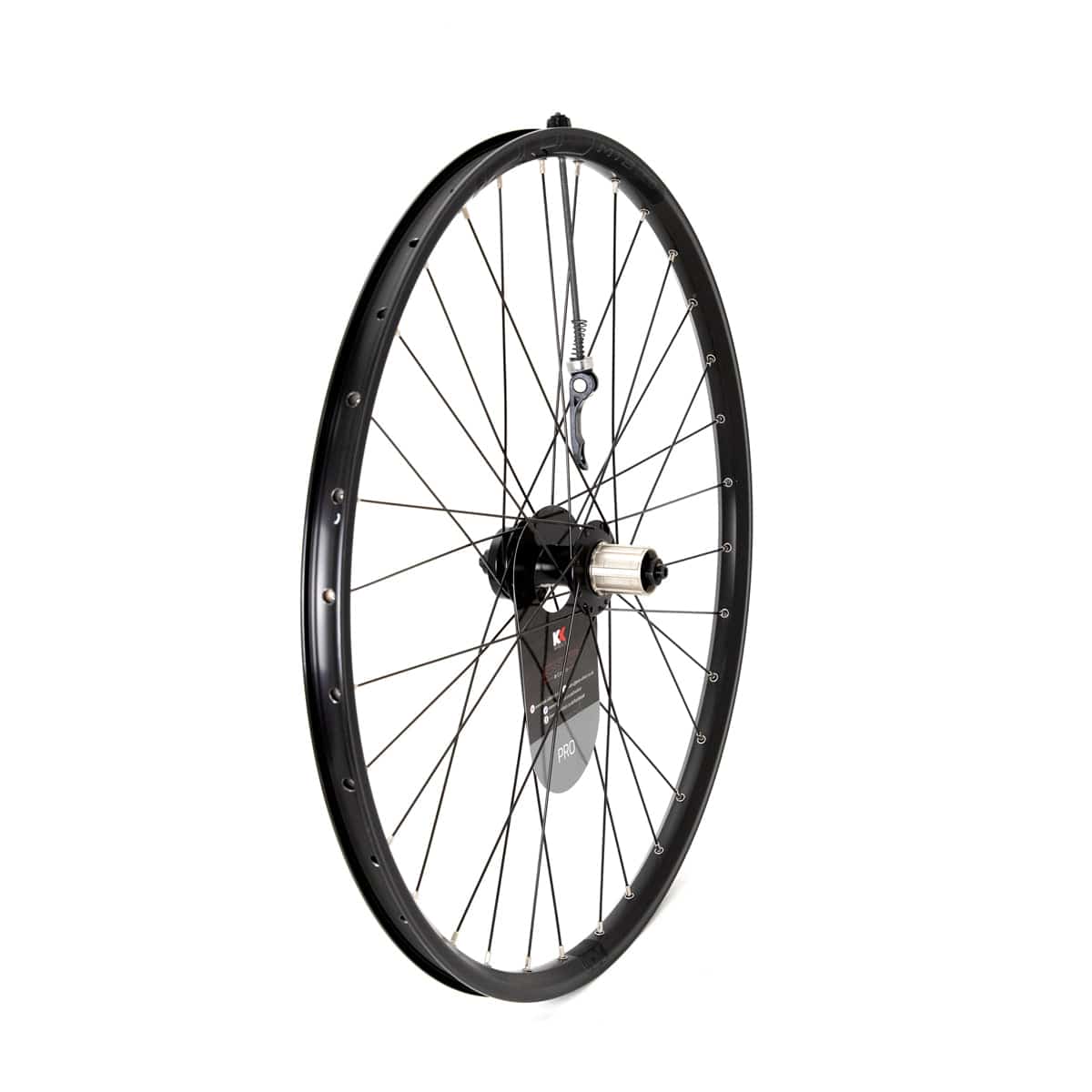 KX Wheels KX Pro 27.5-inch MTB disc wheels with sealed bearings, compatible with 8-11 speed mountain bike drivetrain.
