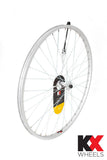 KX MTB 26-inch front wheel with single-wall rim, quick release, 36-hole hub, suitable for mountain biking components