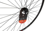 KX MTB 29-inch front wheel with double-wall rim, quick release, 36 spokes, black finish for mountain biking components.