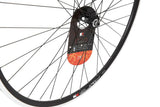 KX MTB 29" front wheel with double-wall rim, quick release, 36H black spokes, designed for 29-inch mountain bikes.