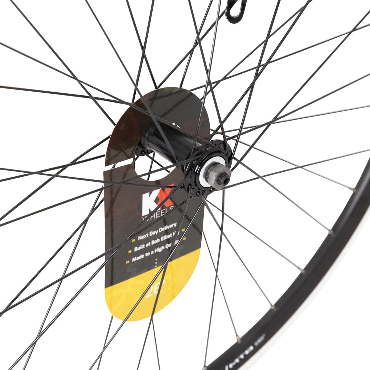 KX MTB 26-inch front wheel with double-wall rim, 36H hub, 100mm quick release, suitable for mountain biking components