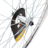 KX MTB 26-inch front wheel with double-wall rim, 36H hub, quick release, and rim brake compatibility for mountain biking.