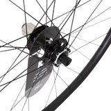 KX Pro 29-inch MTB tubeless disc wheelset with 32 spokes in black, featuring thru axle for mountain biking components.
