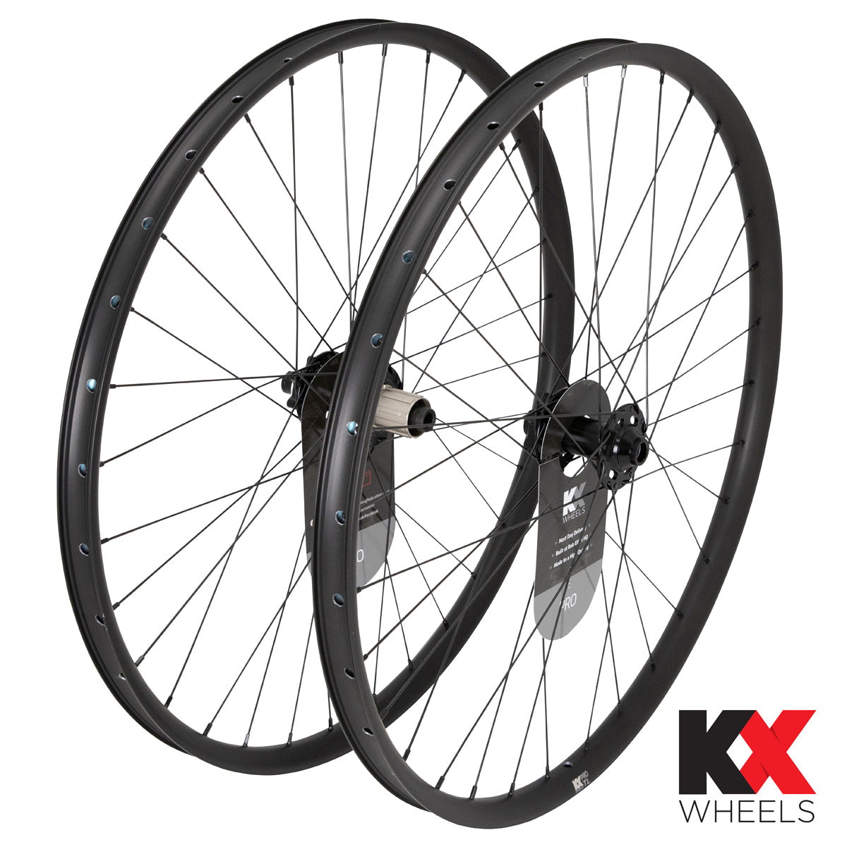 KX-Pro-27.5"-MTB-Disc-Tubeless-Thru-Axle-Wheels-in-Black