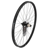 KX Wheels KX Pro 27.5-inch MTB tubeless thru axle disc wheels in black with 6-bolt brake compatibility, featuring durable design.