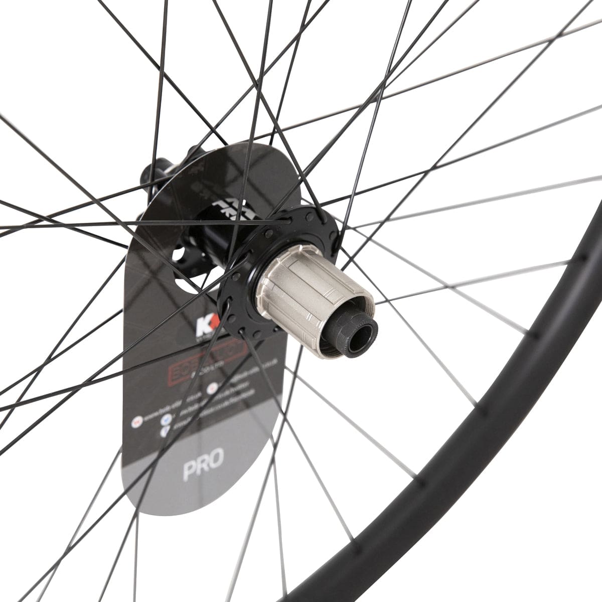 KX Wheels KX Pro 27.5-inch MTB tubeless disc wheels with black finish and 6-bolt brake compatibility, featuring thru axle design.