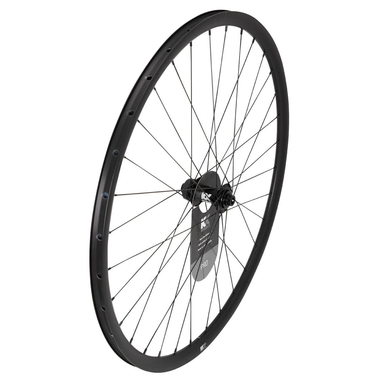 Black KX Pro Road Disc Thru Axle Wheels 700c bike wheelset, tubeless-ready, for road bikes with disc brake compatibility