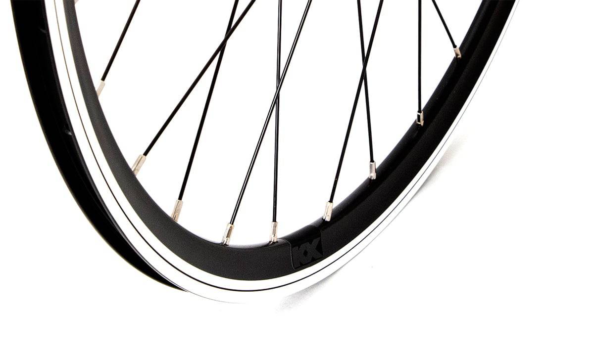 Black KX Pro Road 700C double wall rim with 32H spoke holes, designed for road bike rim brake wheels by KX Wheels.