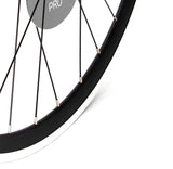 KX Wheels KX Pro Fixie Track 700C black double wall rim with 32 spokes, durable bicycle component for track and fixie bikes.