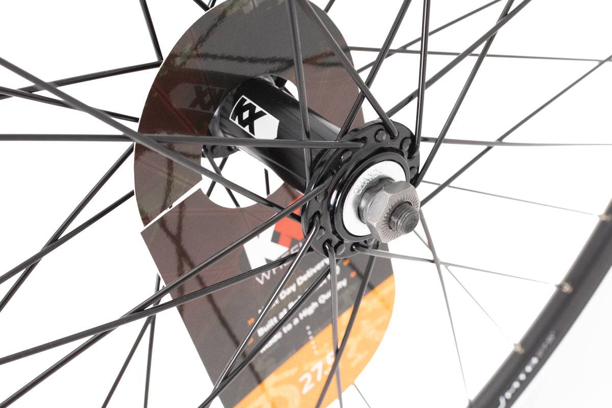 KX MTB 27.5-inch 650B front wheel with double-wall rim, black, quick release, suitable for mountain biking components