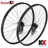 KX-Pro-29"-MTB-Disc-Tubeless-Thru-Axle-Boost-Wheels-in-Black