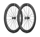 Fulcrum Speed 57 Carbon tubeless disc brake road wheelset with Shimano HG11 freehub, lightweight aerodynamic cycling components.