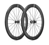 Fulcrum Speed 57 Carbon SRAM XDR tubeless disc brake road bike wheelset with aerodynamic spokes and lightweight carbon rims.