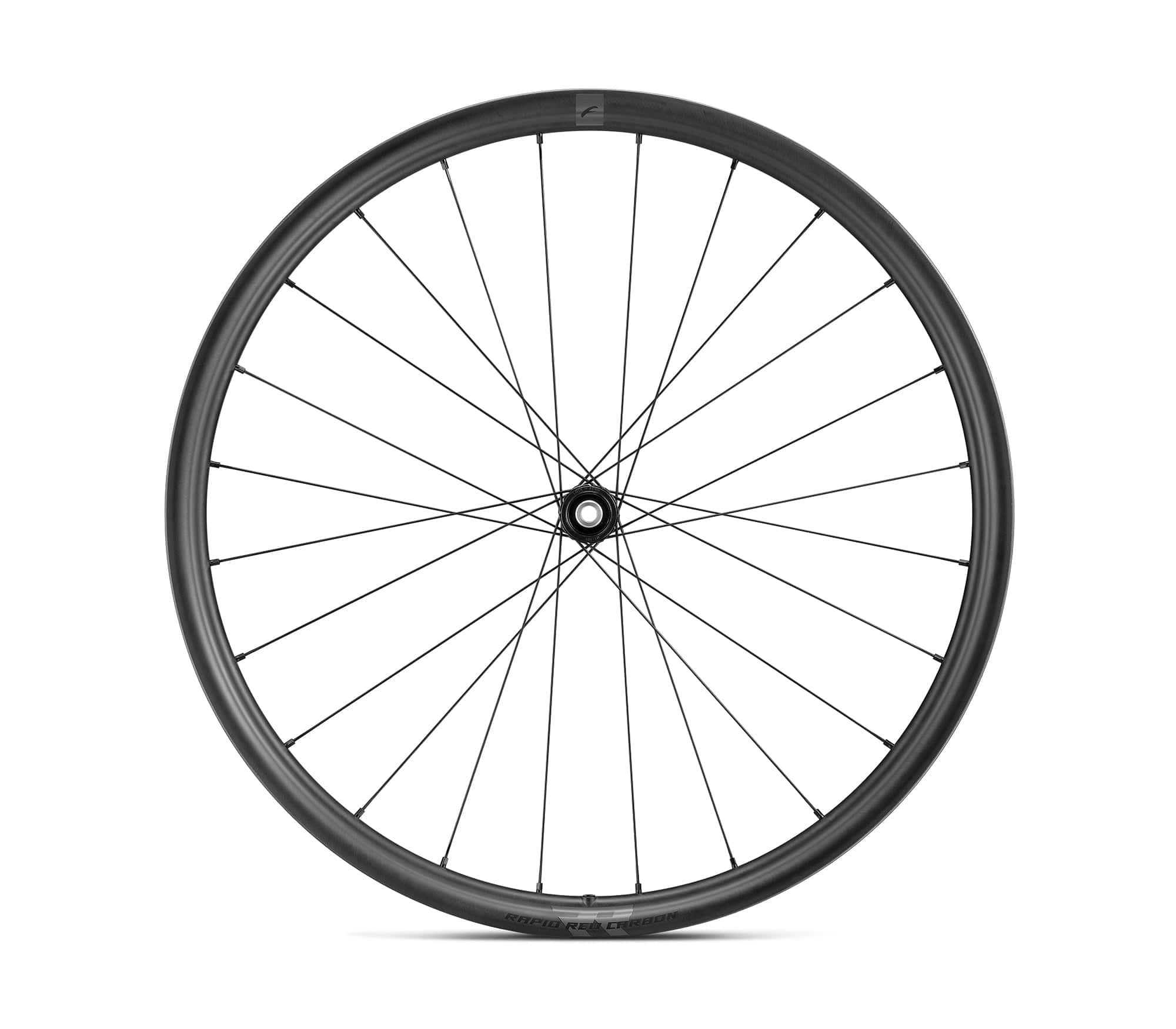 Fulcrum Rapid Red carbon tubeless disc brake gravel wheelset with Shimano HG11 hubs and lightweight aerodynamic design.