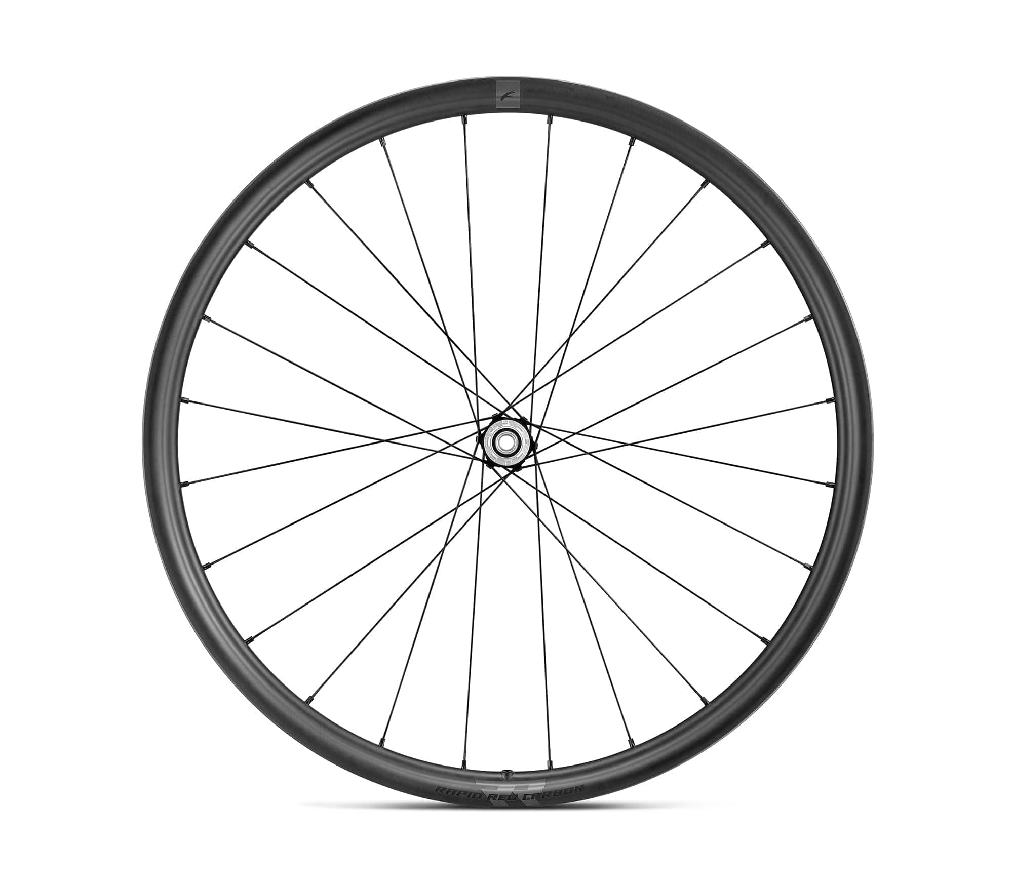 Fulcrum Rapid Red Carbon gravel wheelset with tubeless disc brakes and Shimano HG11 freehub, designed for gravel cycling.