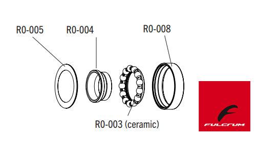 Fulcrum USB Front Hub Kit R0-150 for bicycle front wheel replacement and maintenance, featuring durable hub components.