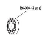 Fulcrum Wheels hub bearing set with four components for smooth bike wheel performance, designed for durable cycling components.
