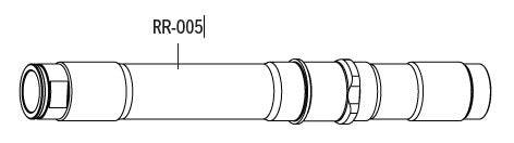 Fulcrum rear hub axle RR-005 replacement part for compatible Fulcrum wheelsets, shown with detailed metal components.