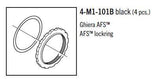 Fulcrum Wheels AFS disc lockring and washer set for secure bike wheel fitment, showing the components in a close-up view.