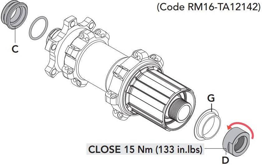 Fulcrum Option Kit for 135/142 HH12 hubs, durable bike components with easy installation, from Fulcrum Wheels.