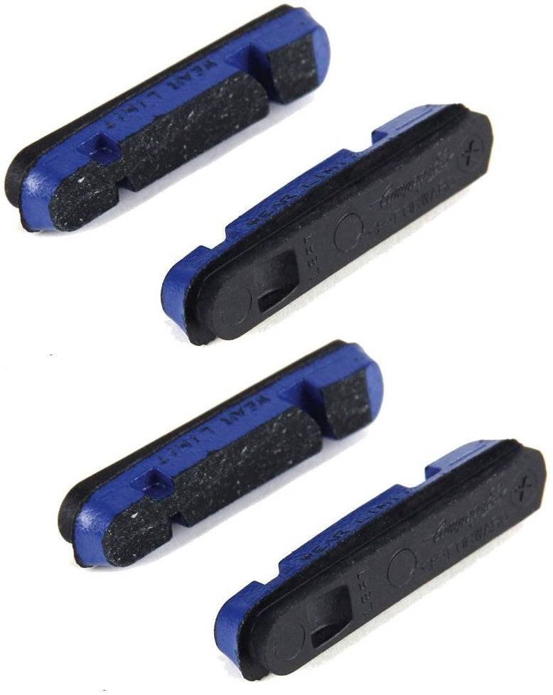 Fulcrum Zeronite brake pads for DURA-ACE wheels, high-performance bicycle brake components with a close-up view of the pads.