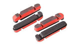 Fulcrum Carbon Brake Pads for carbon rims, showing durable, precise braking components with black brake pad surfaces.