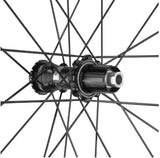 Fulcrum Sharq 57 Carbon tubeless disc brake road wheelset with Shimano HG11 compatibility, showcasing lightweight carbon rims and disc hubs.