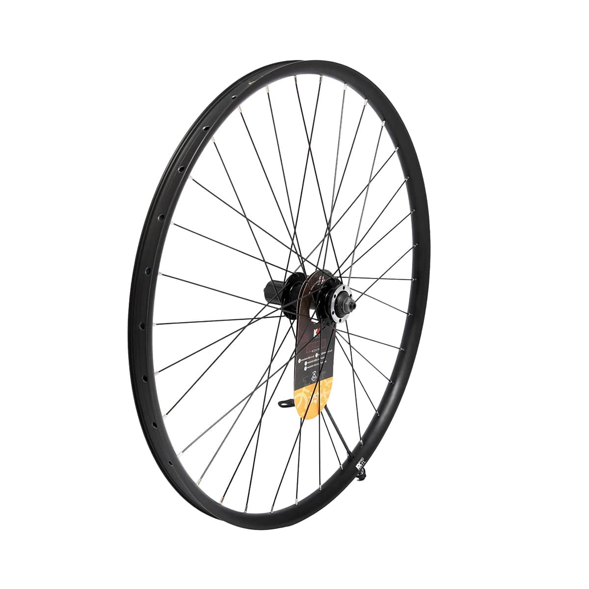 KX MTB 27.5-inch 650B black tubeless disc brake wheel with double-wall rim and 141mm boost Q/R rear hub.