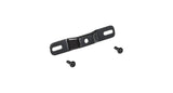 Trek Powerfly black fender bracket attached to durable bike frame, component for mounting fenders on e-bike.