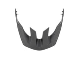 Black Trek Tyro child bike helmet visor attached to helmet, providing sun protection for kids during cycling.
