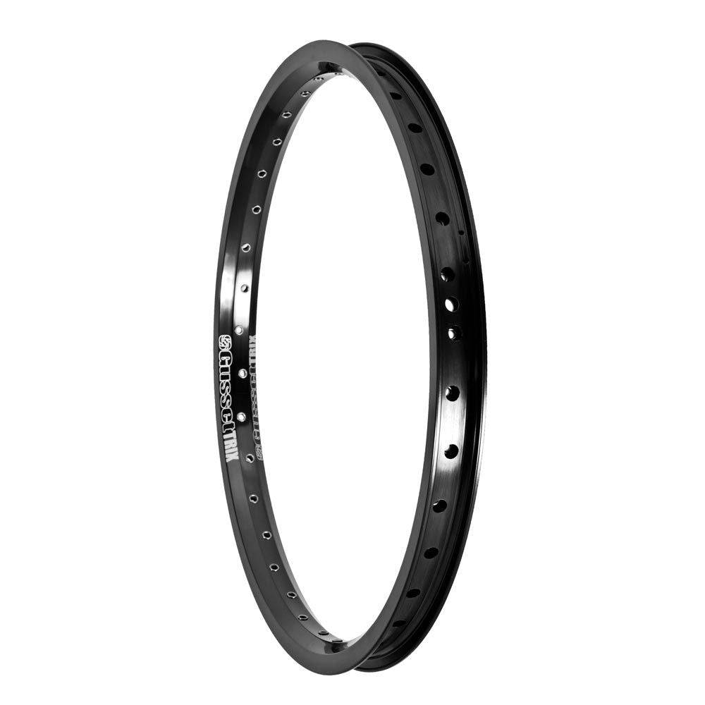 Gusset Components Trix lightweight double wall alloy bike rims with 32-48H spoke holes for mountain or road cycling.
